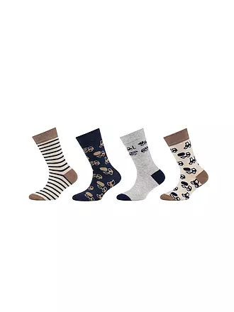 CAMANO | Jungen Socken 4er Pkg. offwhite melange | 